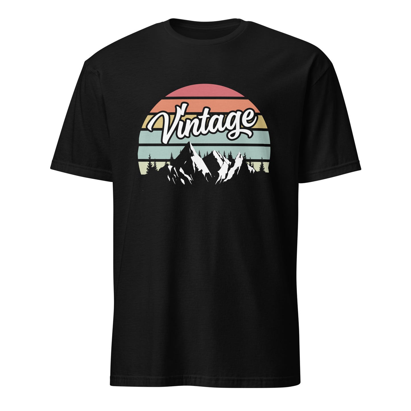 Vintage Mountain Graphic Short-Sleeve Unisex T-Shirt