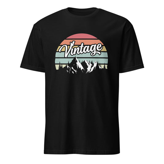 Vintage Mountain Graphic Short-Sleeve Unisex T-Shirt