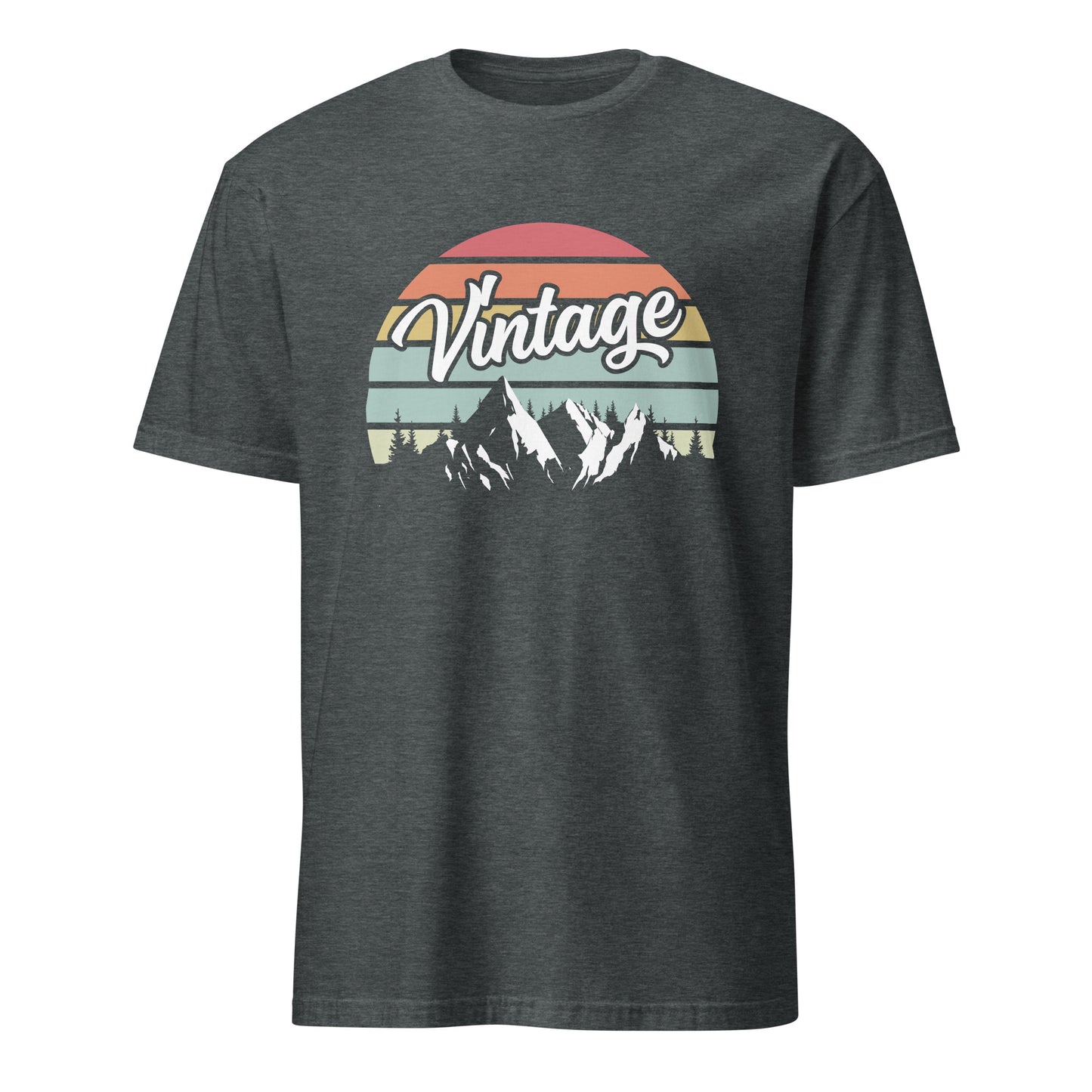 Vintage Mountain Graphic Short-Sleeve Unisex T-Shirt