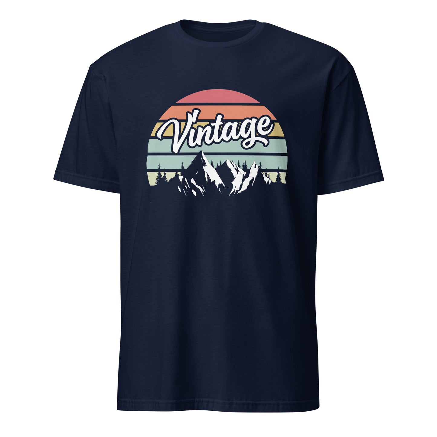 Vintage Mountain Graphic Short-Sleeve Unisex T-Shirt