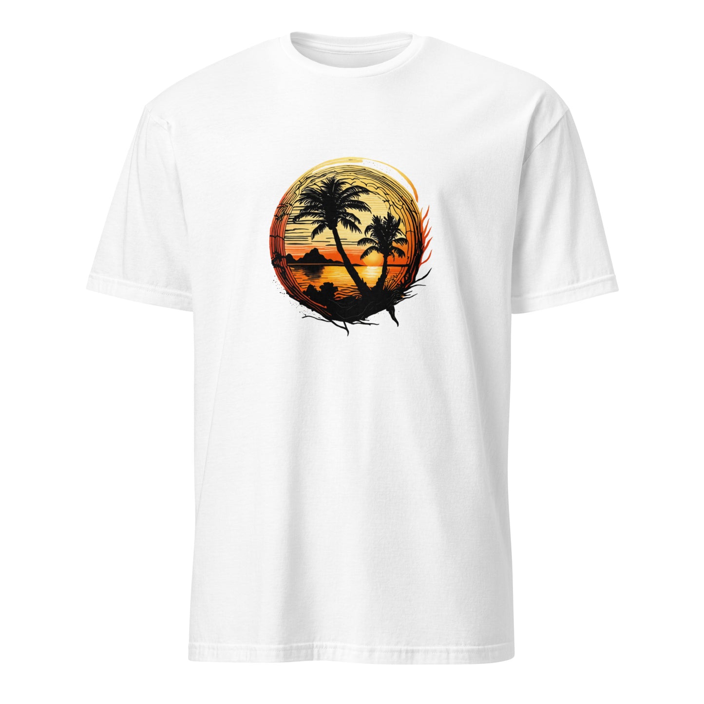 Beach Sunset Graphic Short-Sleeve Unisex T-Shirt