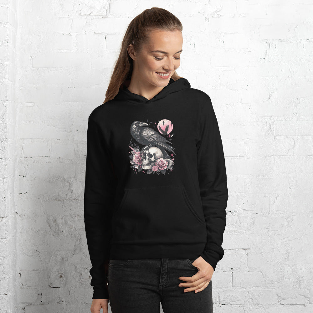 Skull Raven & Roses Unisex hoodie