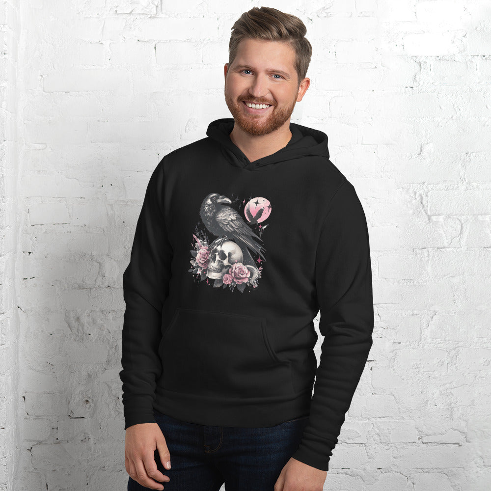 Skull Raven & Roses Unisex hoodie