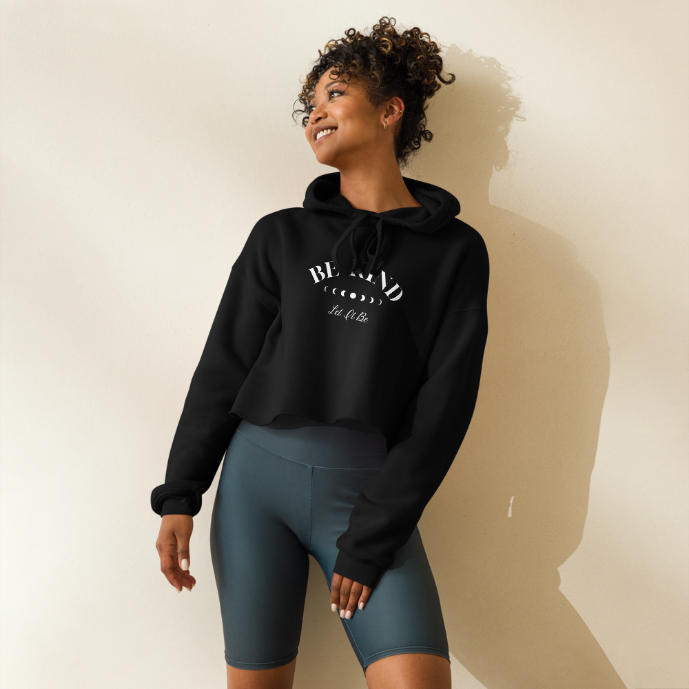 Be Kind Let It Be Graphic Crop Hoodie